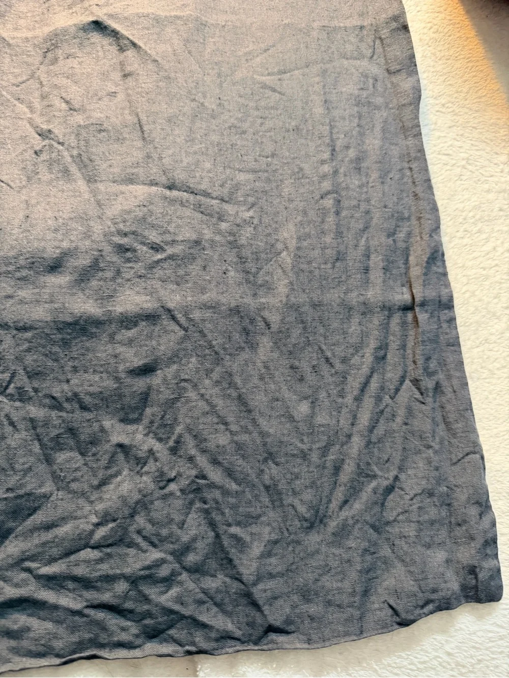 Quince King Set Pillowcase in Slate Blue denim 100% Linen 20”x40”